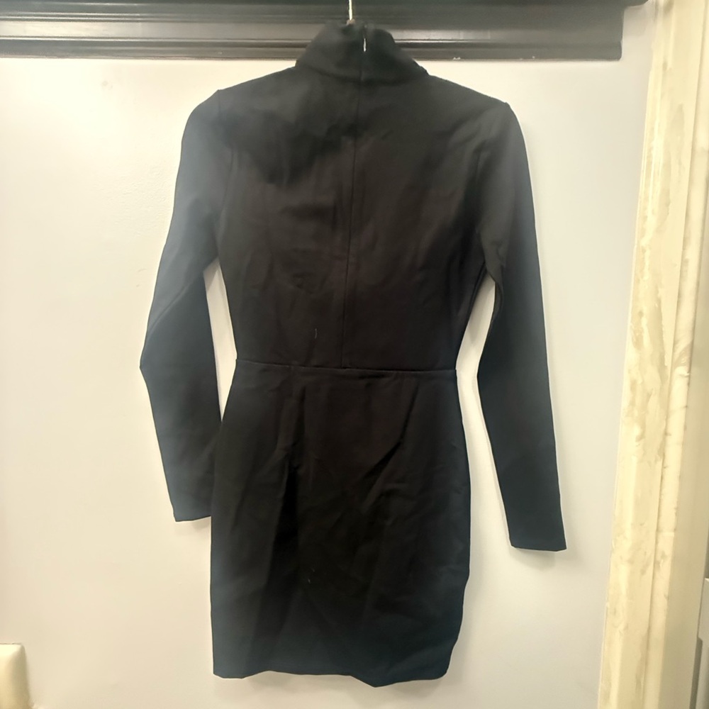 NWT LOVERS AND FRIENDS BEATRIX LONG SLEEVE MINI DRESS, SIZE SMALL, BLACK - Picture 7 of 11